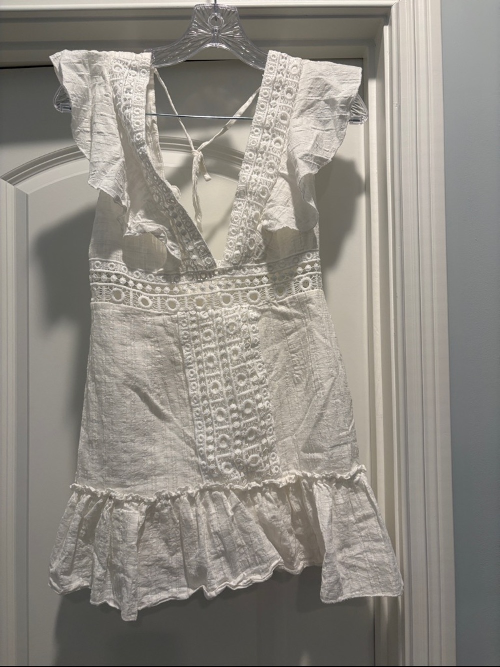 Cupshe White Linen Blend Summer Dress